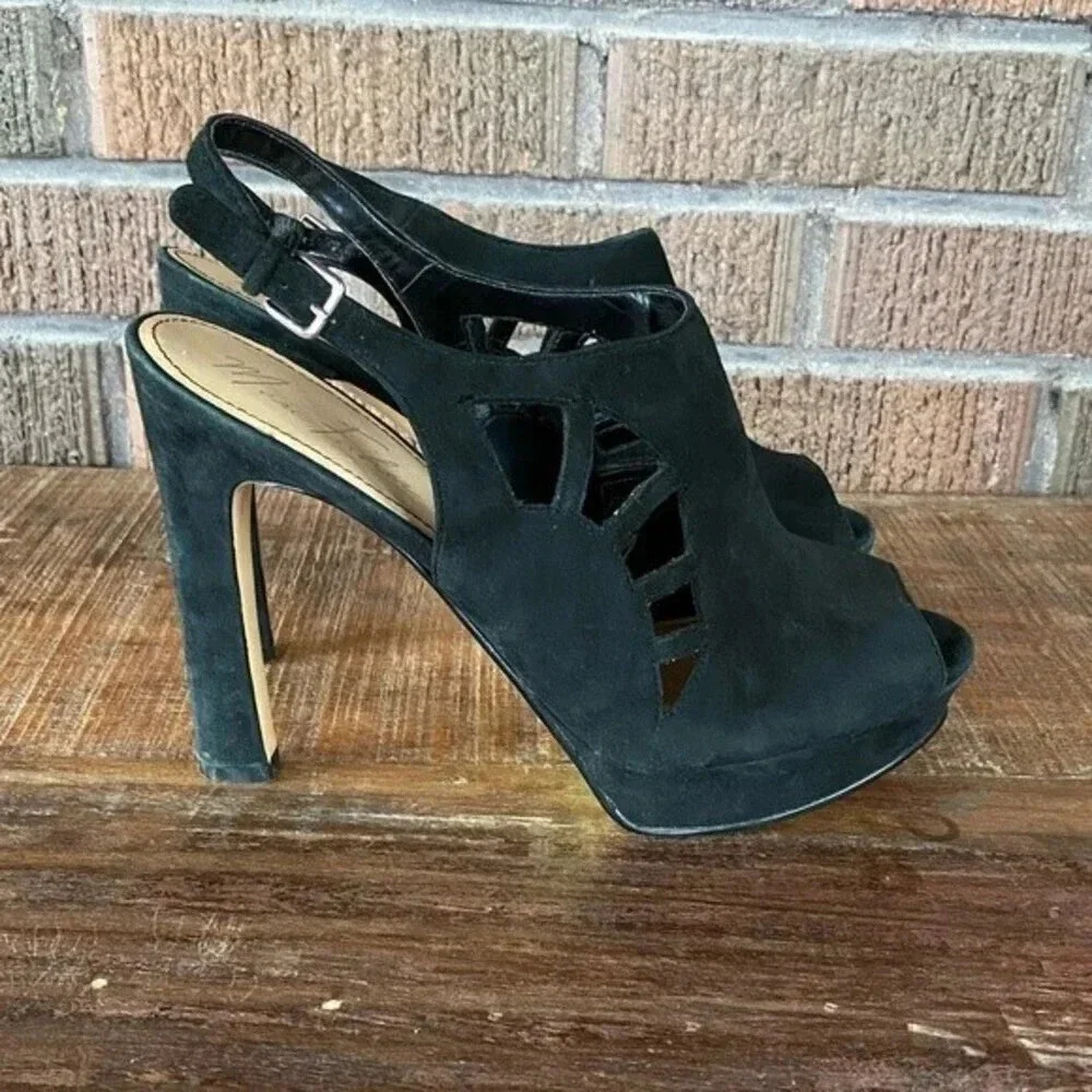 Marc Fisher, Trinaa Suede Platform Heels in Black‎